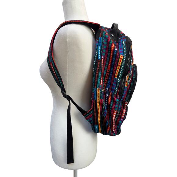 Kipling Dot Print Striped Multicolor Backpack main image 6